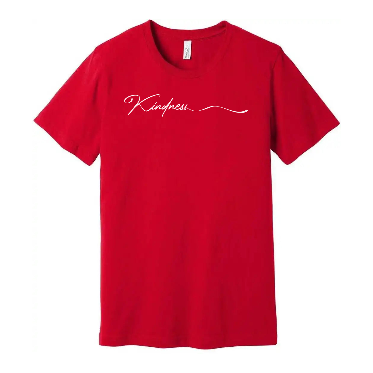 Kindness Script Graphic Tee For Unisex Adults With Elegant Cursive Typography Design