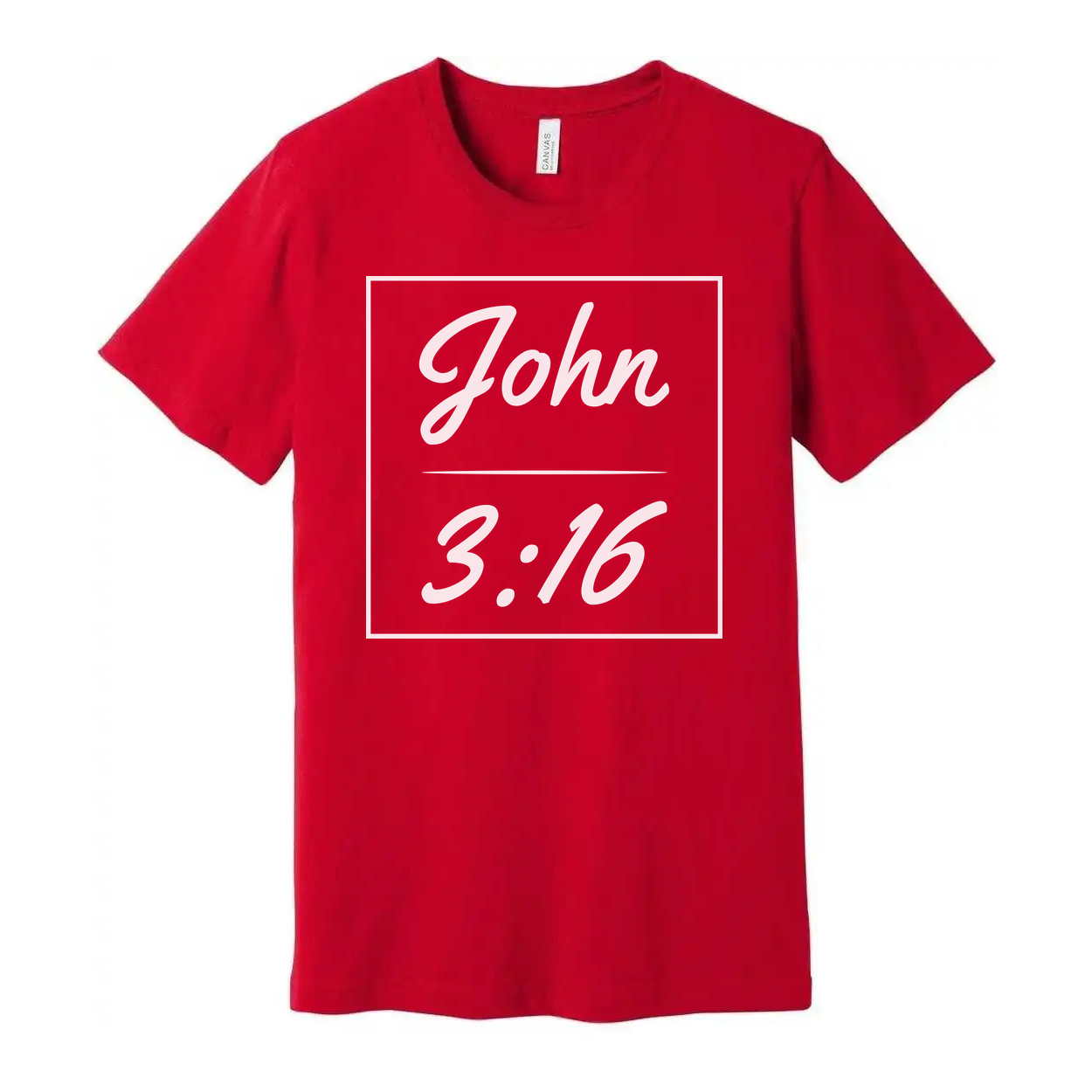 John 3 16 Framed Scripture Graphic T Shirt For Christians Unisex Casual Faith Based