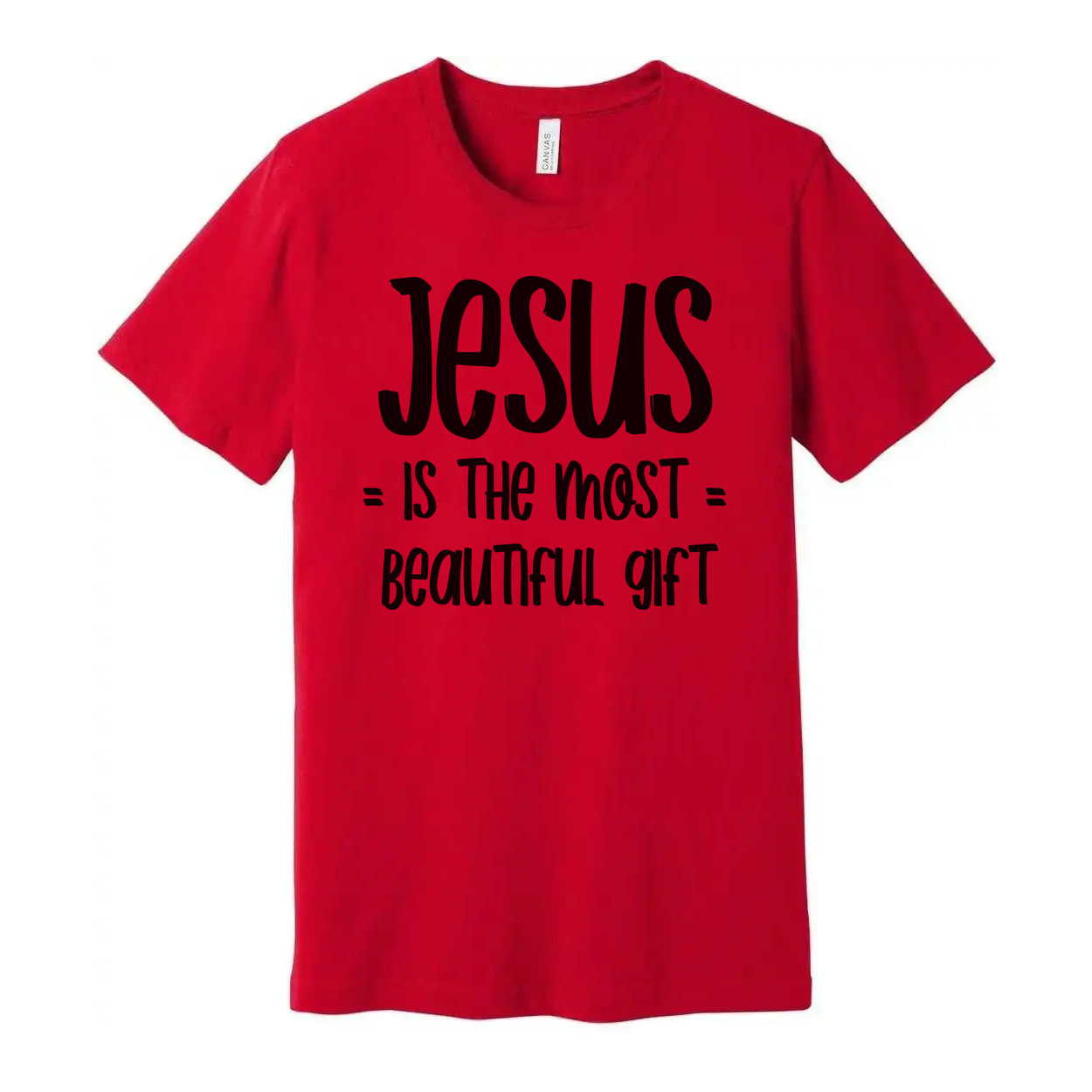 Jesus Is The Most Beautiful Gift Graphic T Shirt For Christians Unisex Apparel And Everyday Wear