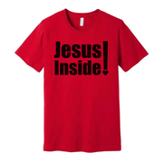 Jesus Inside Unisex Christian Graphic Tee Short Sleeve Shirt For Everyday Faith Wear