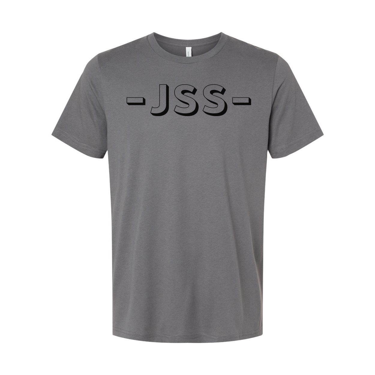 Unisex Short Sleeve T Shirt With JSS Monogram And Dash Border Logo Design For Casual Wear