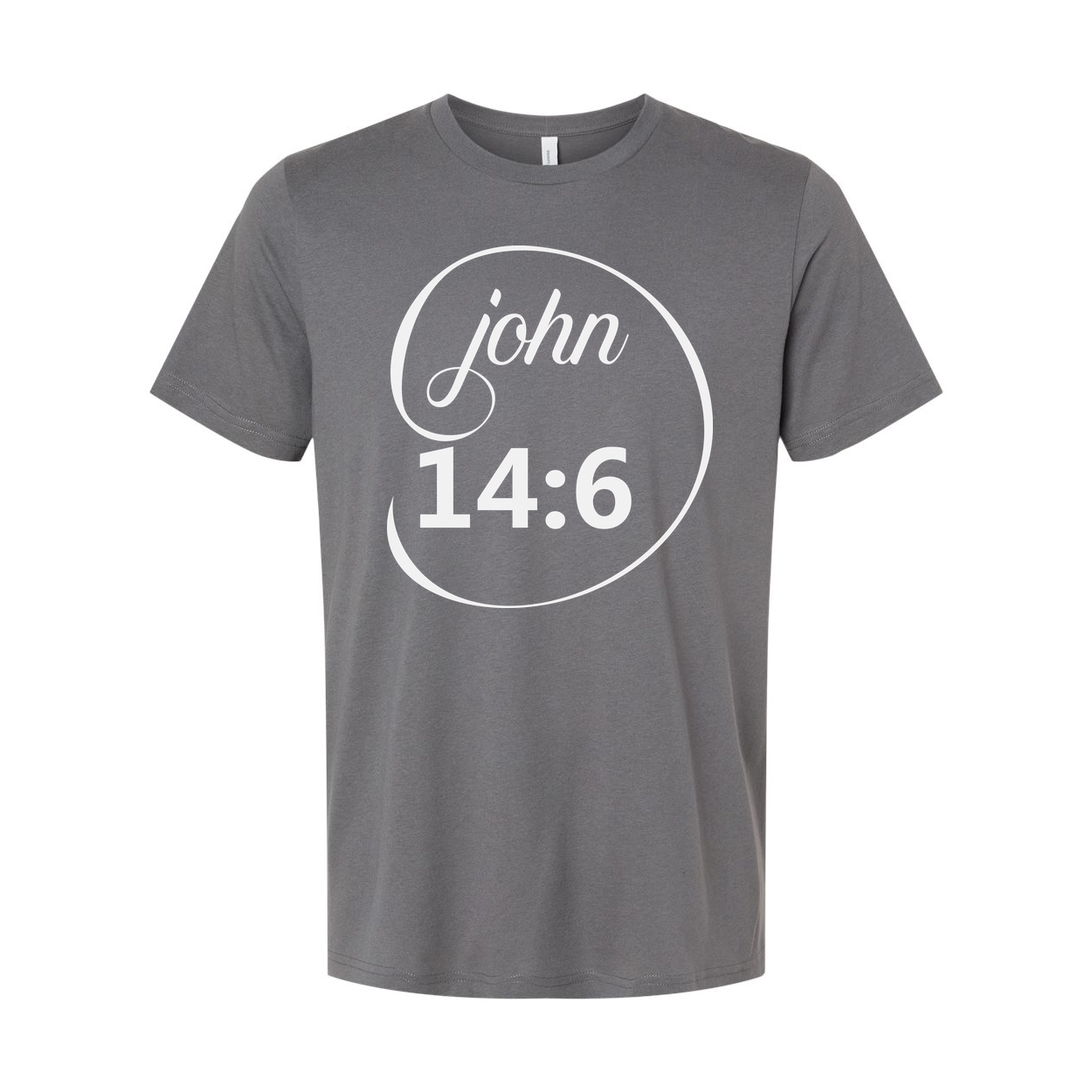 Unisex Christian T Shirt Featuring John 14:6 Scripture Within Circular Graphic Design