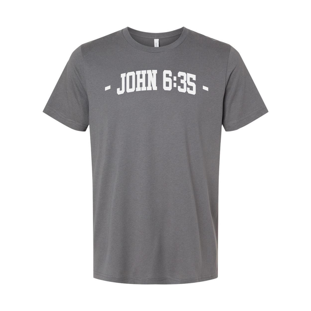 John 6:35 Verse Unisex Christian T Shirt With Bible Faith Graphic Tee Soft Comfort Fit