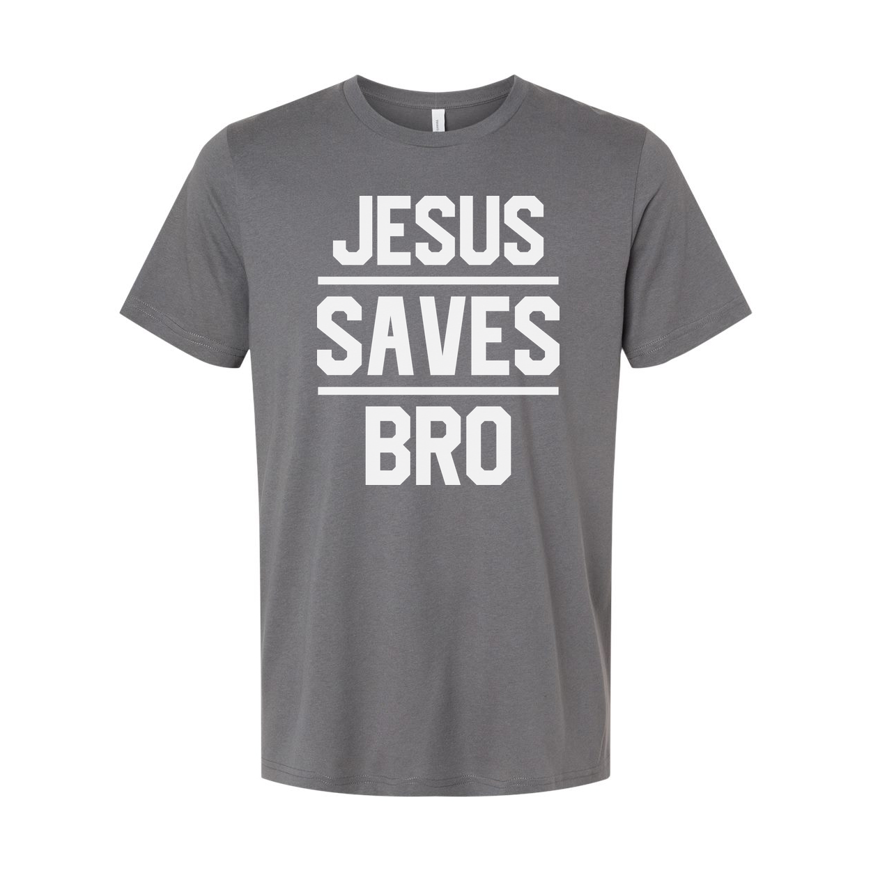 Jesus Saves Bro Unisex Graphic Tee With Bold Block Lettering For Christians Adults And Teens