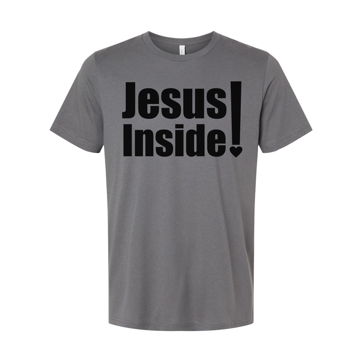 Jesus Inside Unisex Christian Graphic Tee Short Sleeve Shirt For Everyday Faith Wear