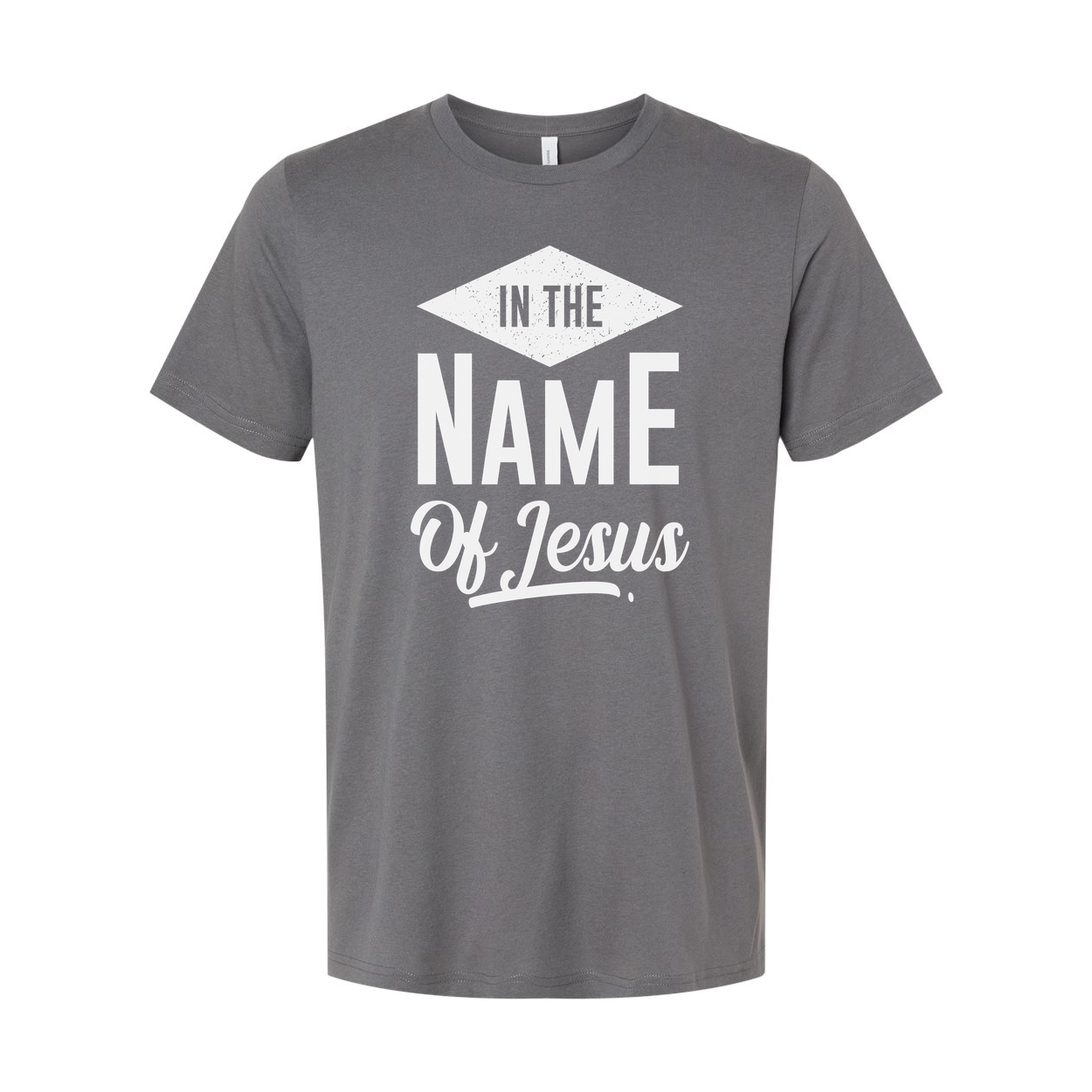 Unisex Christian T Shirt With In The Name Of Jesus Graphic Design Bible Verse Tee