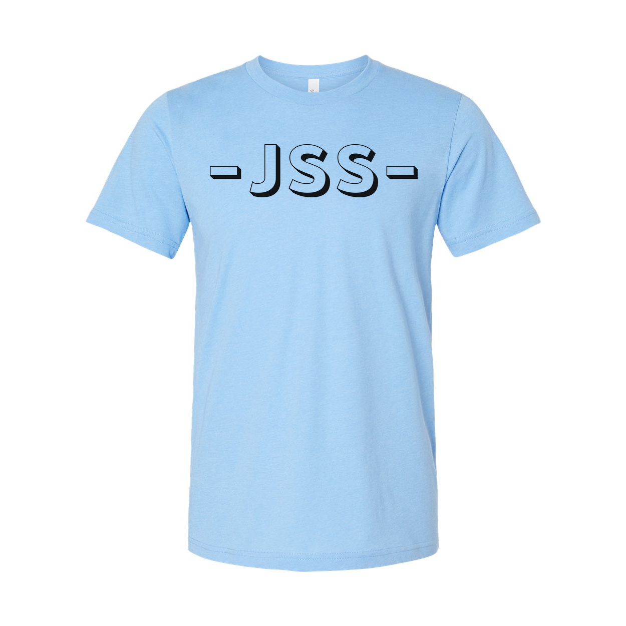 Unisex Short Sleeve T Shirt With JSS Monogram And Dash Border Logo Design For Casual Wear