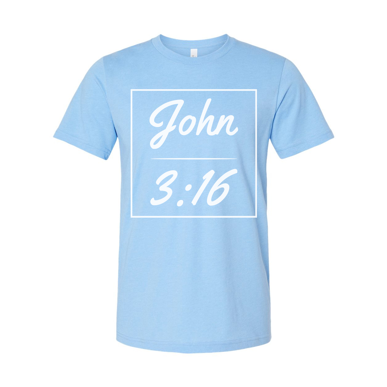 John 3 16 Framed Scripture Graphic T Shirt For Christians Unisex Casual Faith Based