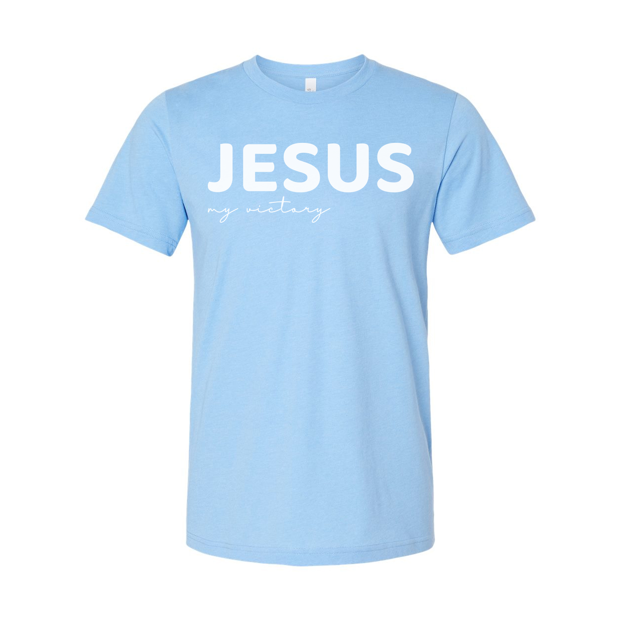 Jesus My Victory Unisex Christian T Shirt With Bold Jesus Print And Script Text Design