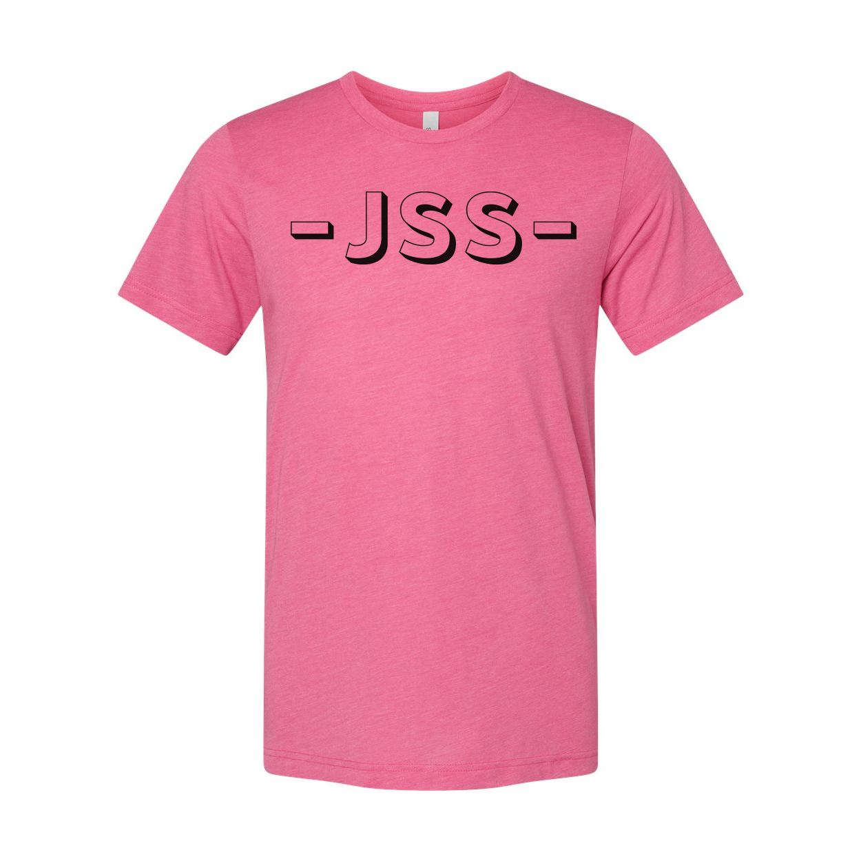 Unisex Short Sleeve T Shirt With JSS Monogram And Dash Border Logo Design For Casual Wear