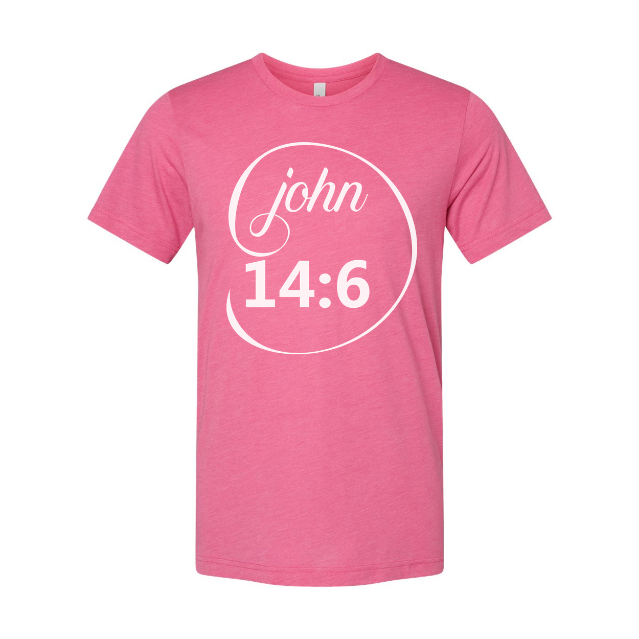 Unisex Christian T Shirt Featuring John 14:6 Scripture Within Circular Graphic Design