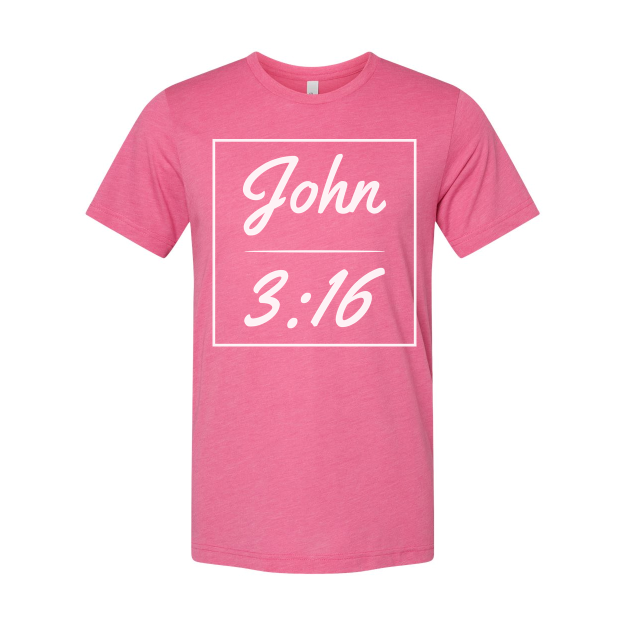 John 3 16 Framed Scripture Graphic T Shirt For Christians Unisex Casual Faith Based