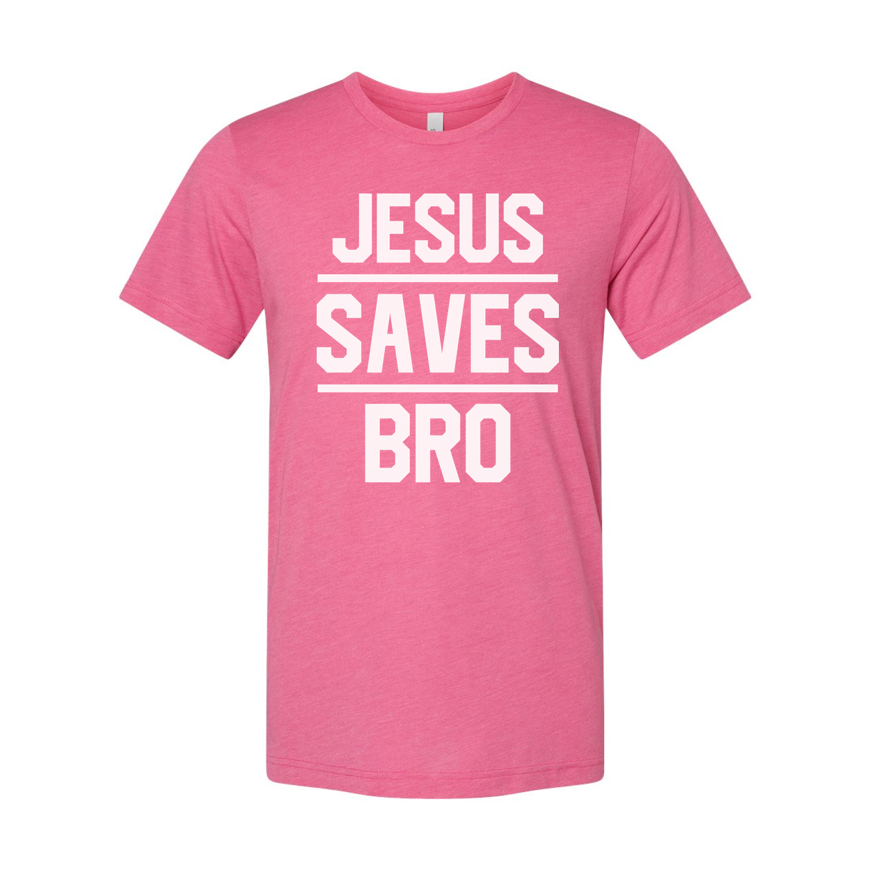 Jesus Saves Bro Unisex Graphic Tee With Bold Block Lettering For Christians Adults And Teens
