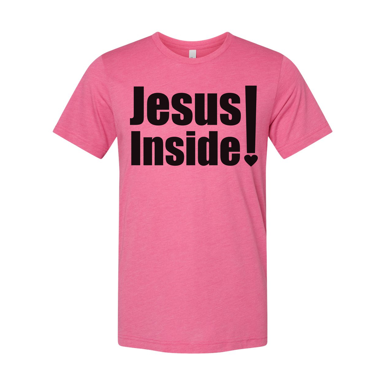 Jesus Inside Unisex Christian Graphic Tee Short Sleeve Shirt For Everyday Faith Wear
