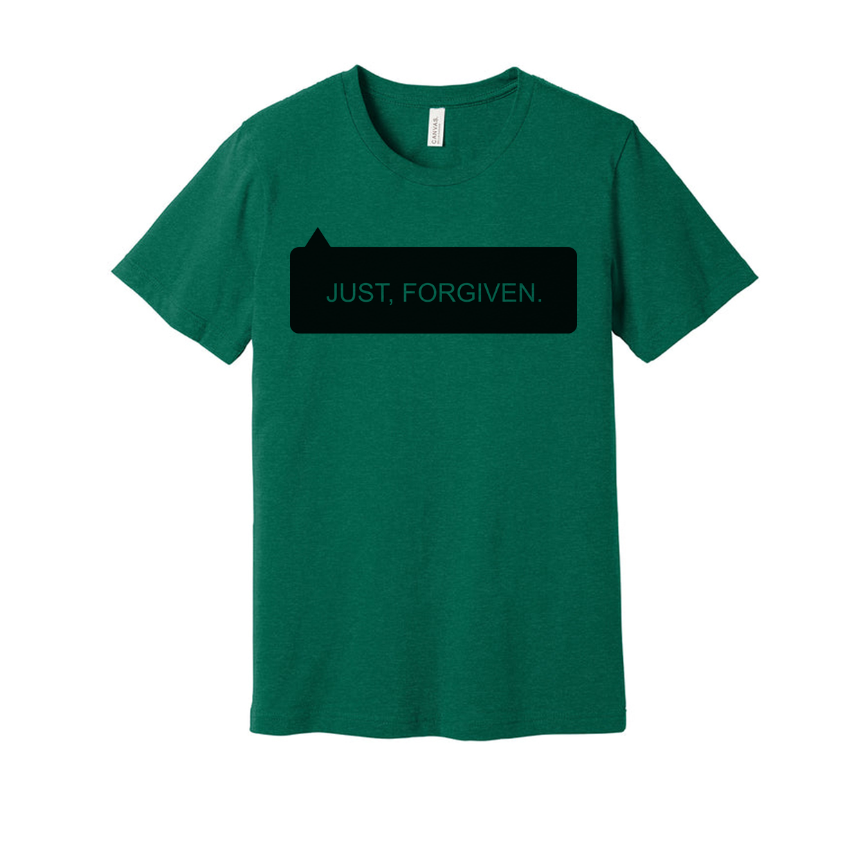 Christian Unisex T Shirt With Just, Forgiven Front Graphic Print For Everyday Wear