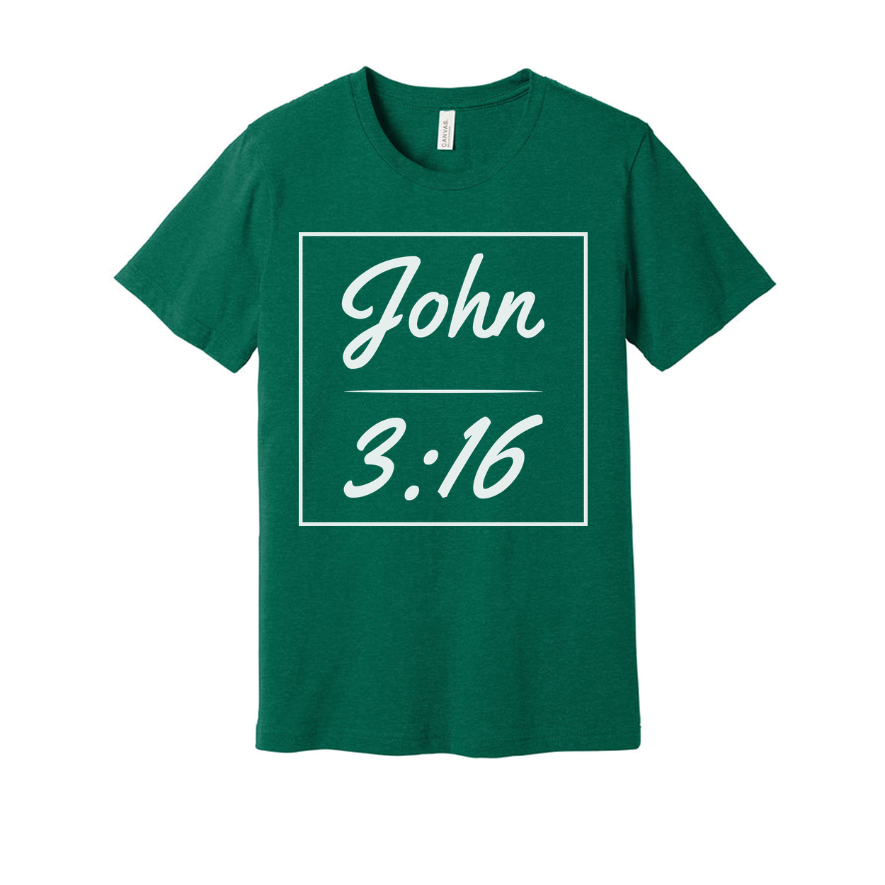 John 3 16 Framed Scripture Graphic T Shirt For Christians Unisex Casual Faith Based