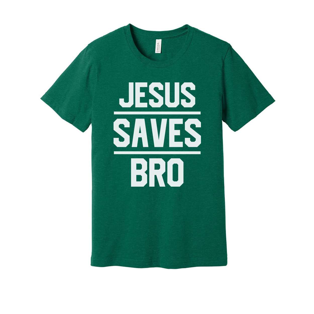 Jesus Saves Bro Unisex Graphic Tee With Bold Block Lettering For Christians Adults And Teens