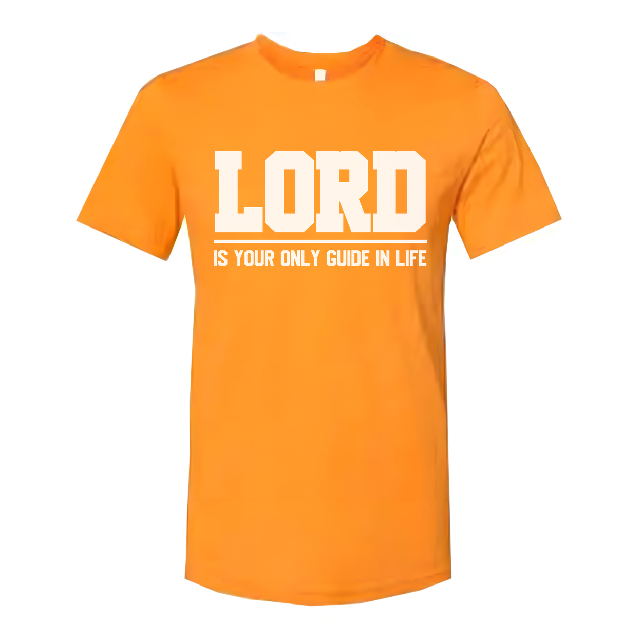 Lord Is Your Only Guide In Life Christian Unisex Graphic Tee With Bold Typography