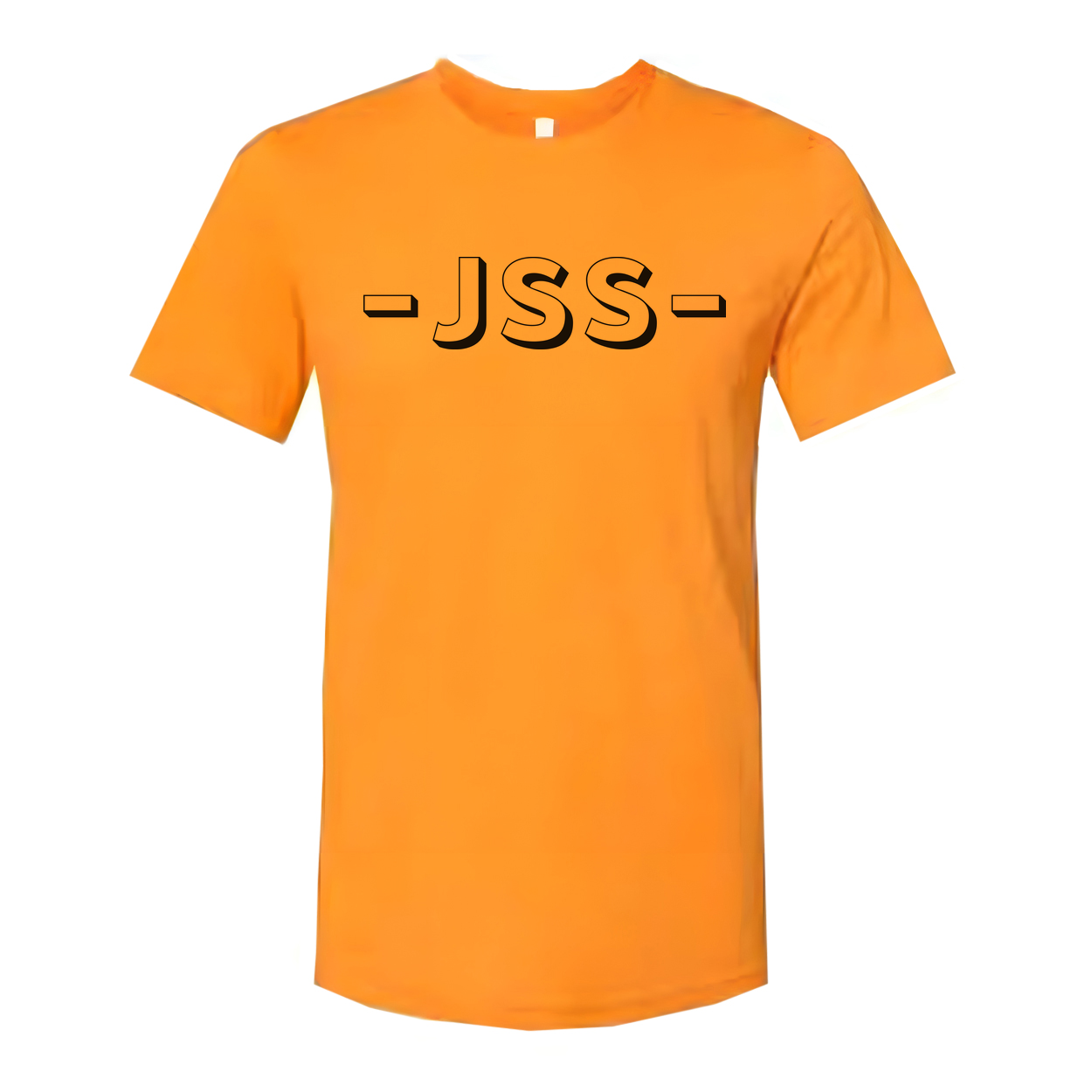 Unisex Short Sleeve T Shirt With JSS Monogram And Dash Border Logo Design For Casual Wear