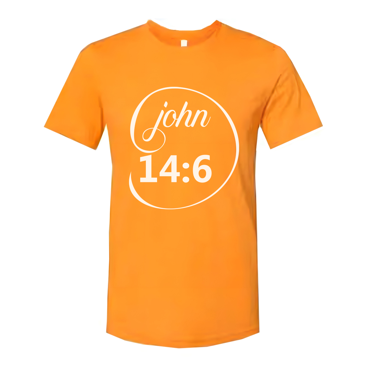 Unisex Christian T Shirt Featuring John 14:6 Scripture Within Circular Graphic Design