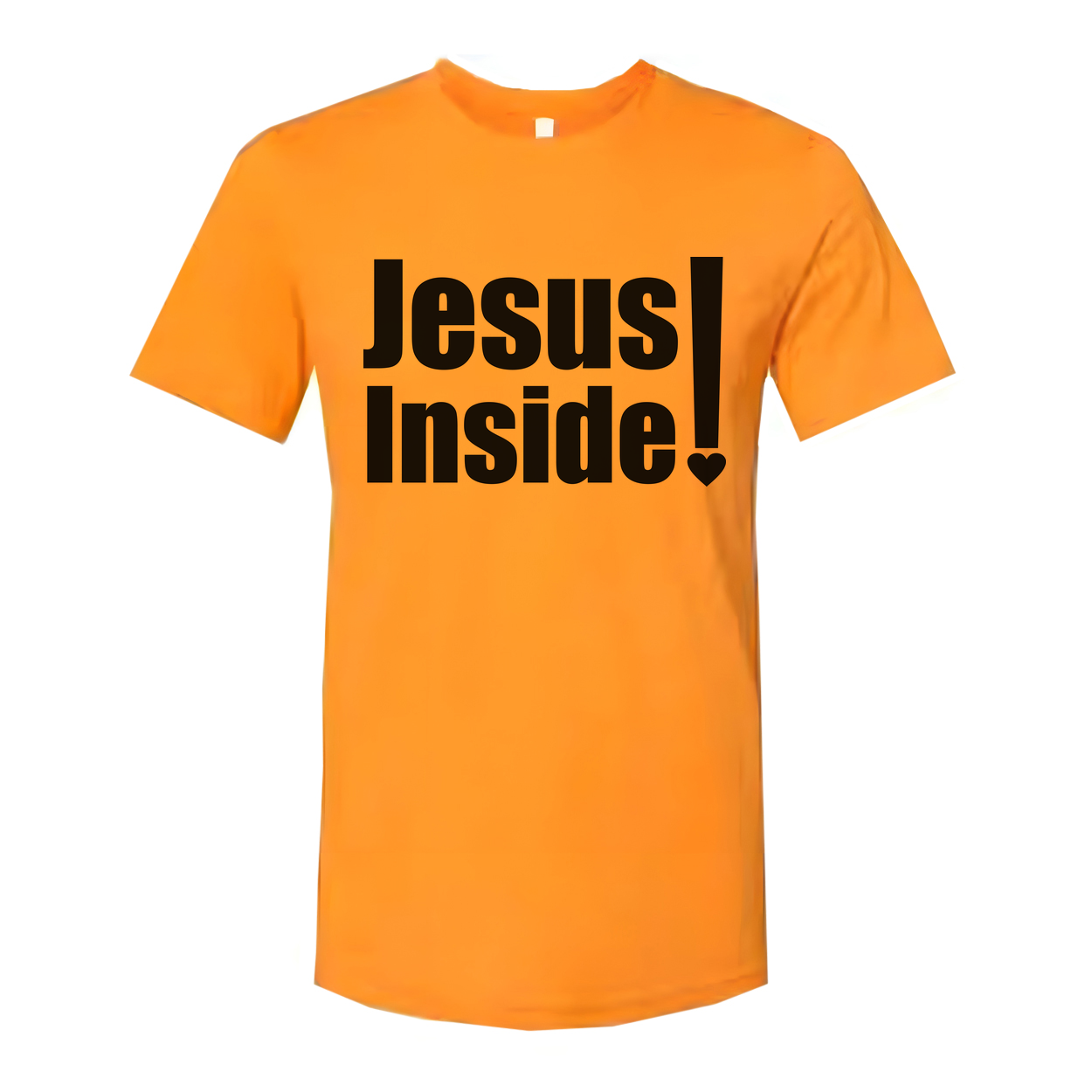 Jesus Inside Unisex Christian Graphic Tee Short Sleeve Shirt For Everyday Faith Wear