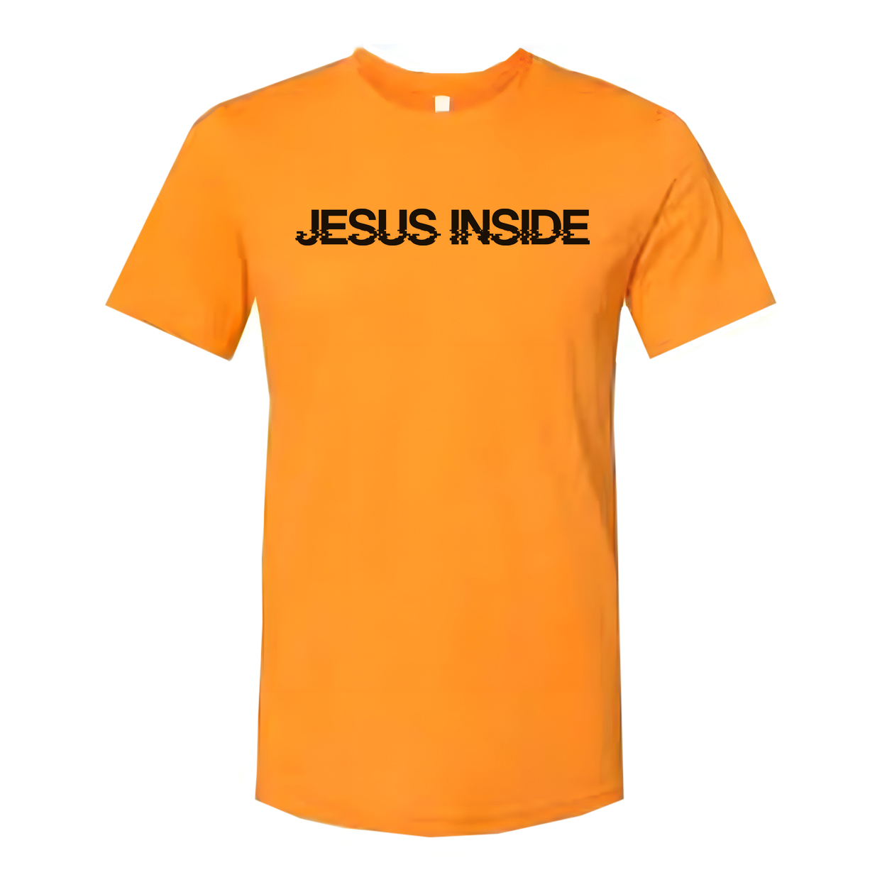 Jesus Inside Glitch Text Graphic Unisex T Shirt For Christian Faith Enthusiasts Apparel