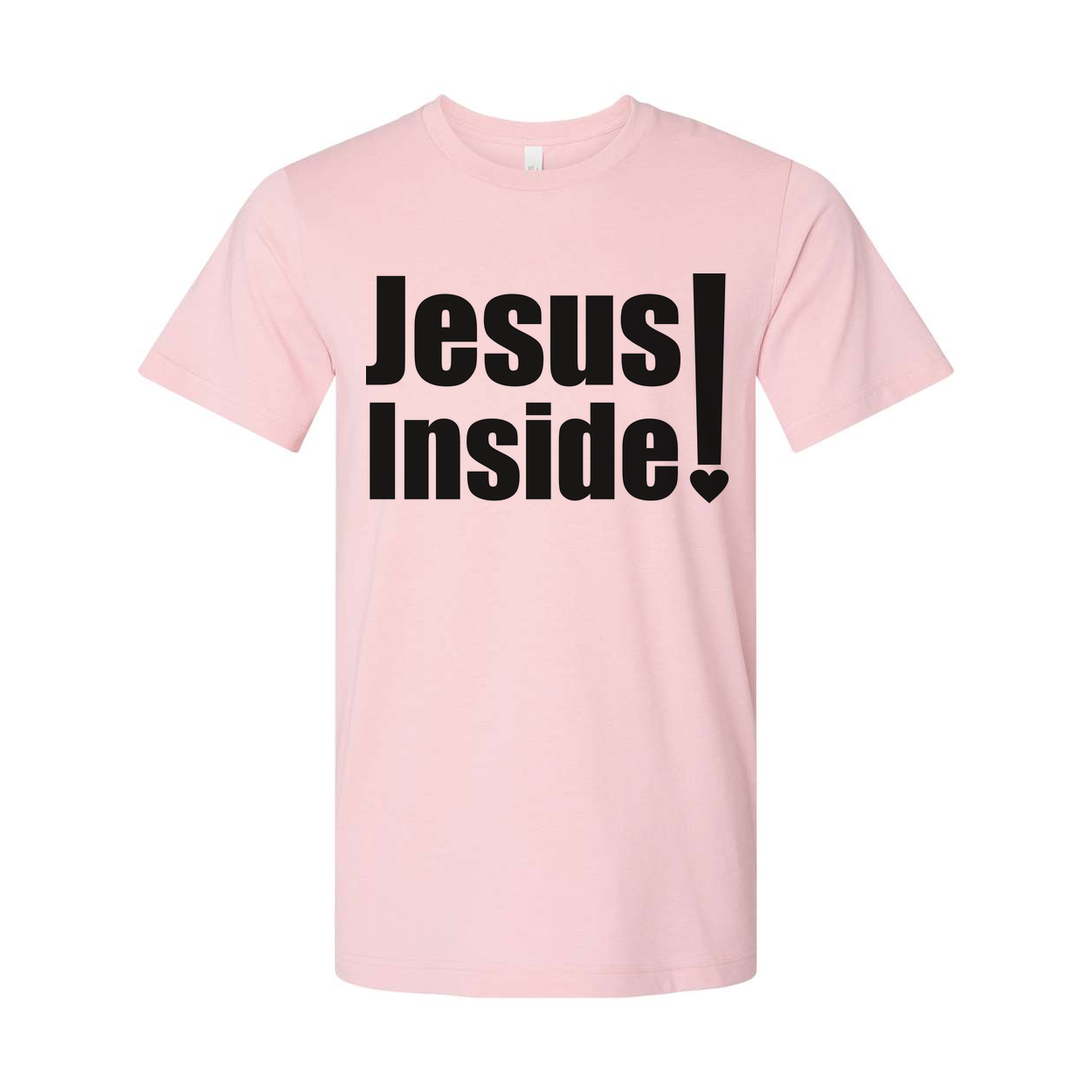 Jesus Inside Unisex Christian Graphic Tee Short Sleeve Shirt For Everyday Faith Wear