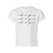 Christian Unisex T Shirt With Repeating Hope Script Typography Across The Chest Design