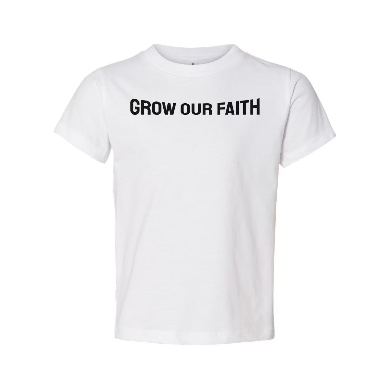 Grow Our Faith Christian Unisex T Shirt With Bold Front Graphic Print For Everyday Wear