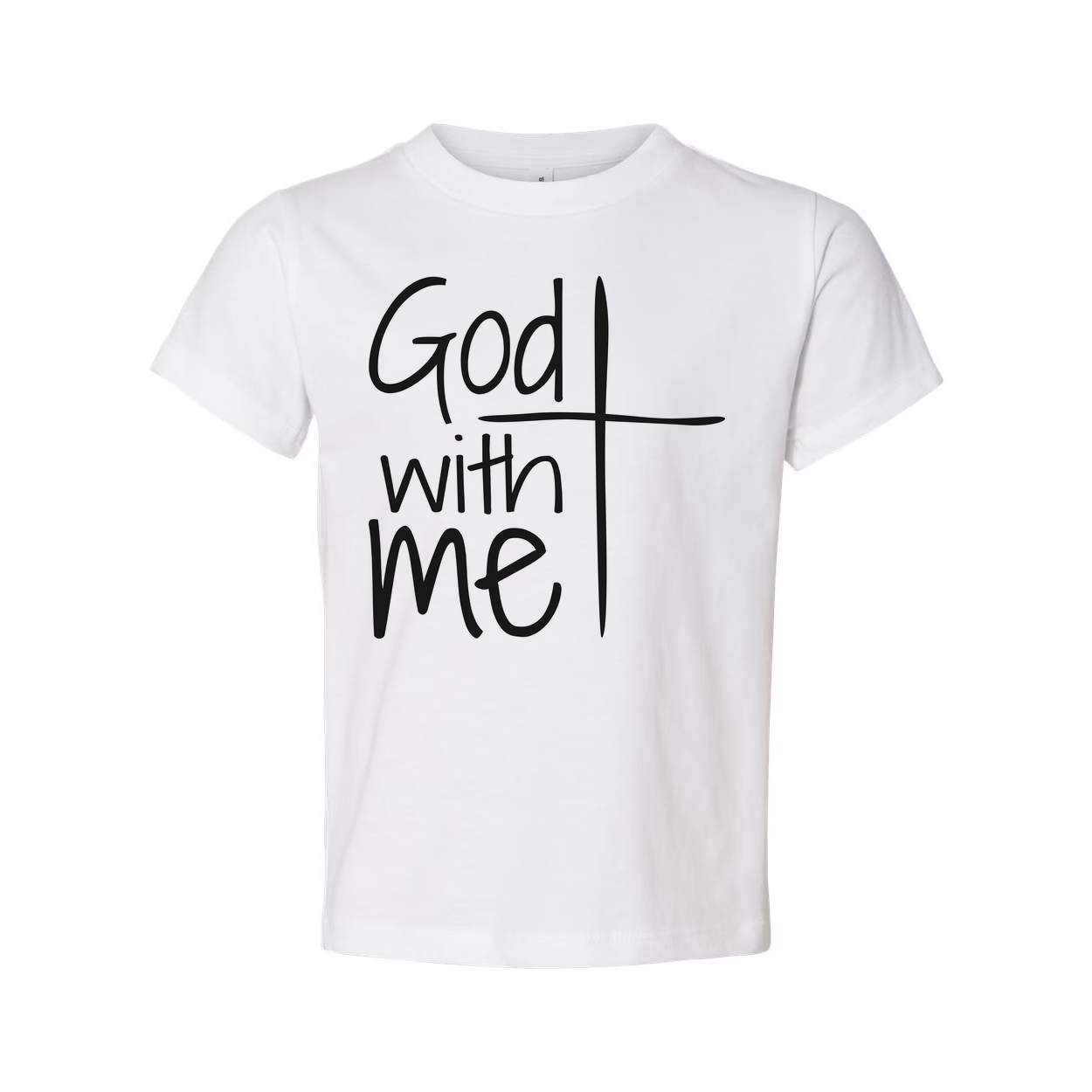 Christian Unisex T Shirt Featuring God With Me Cross Graphic For Faith Centered Wear