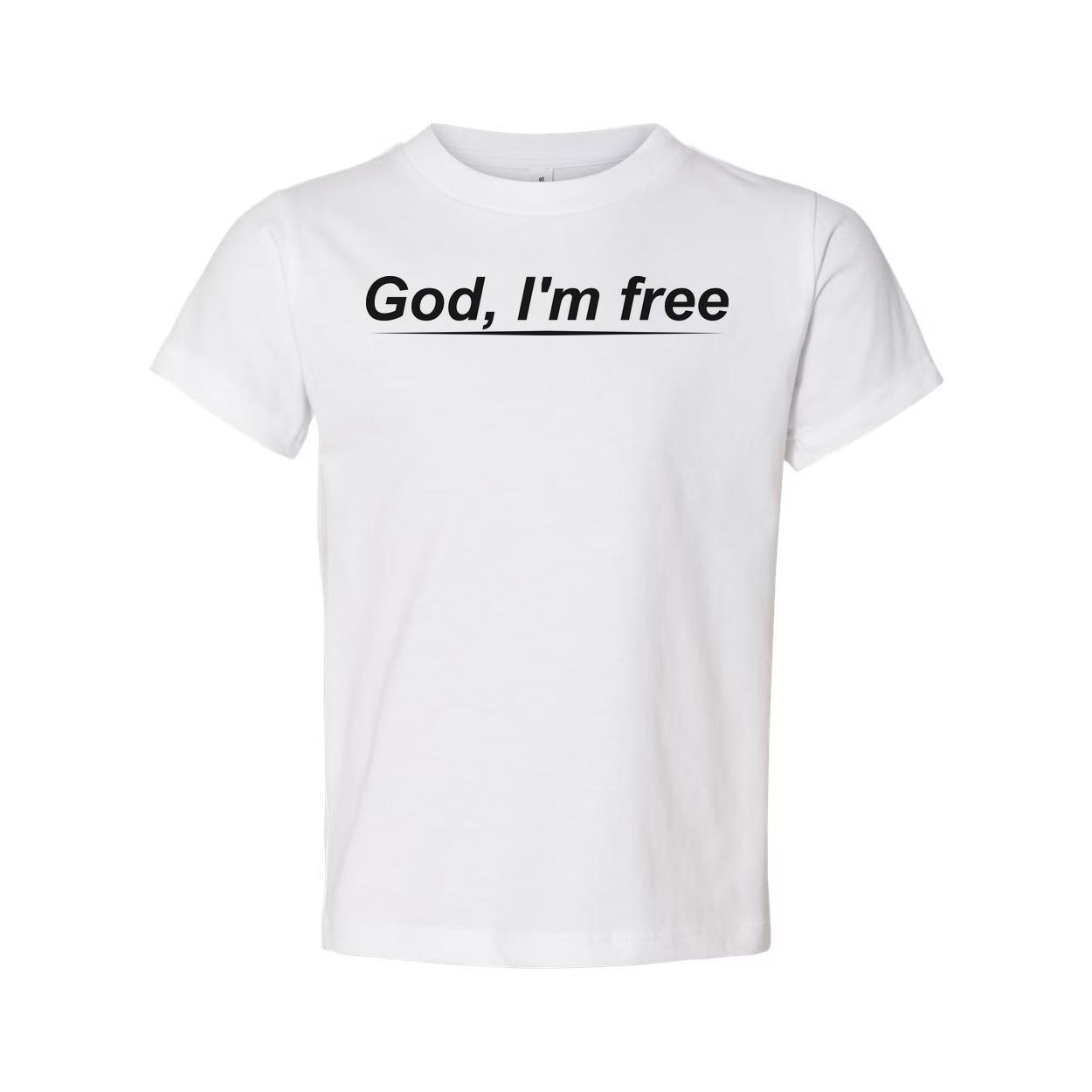 Christian Unisex Graphic T Shirt Featuring God, I'm Free Slogan For Everyday Wear Comfort Fit