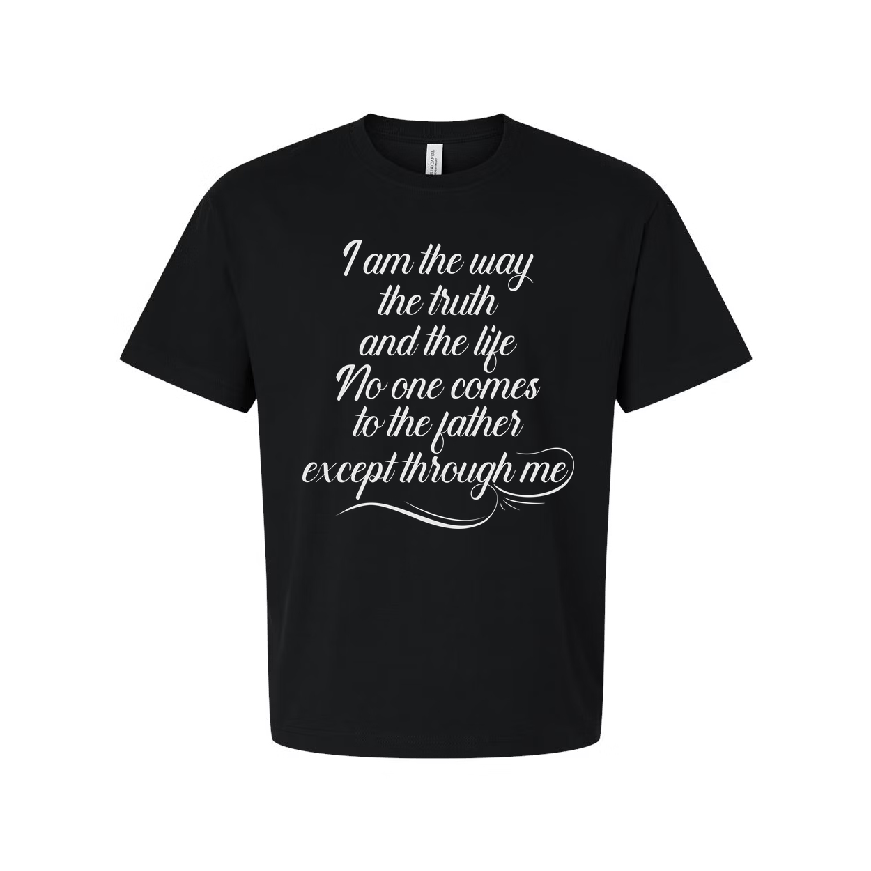 Christian Unisex T Shirt With Bible Verse Script Font