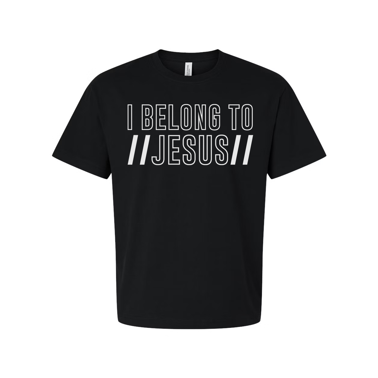 Unisex Christian T Shirt With I Belong To Jesus Typography Across Chest For Daily Wear