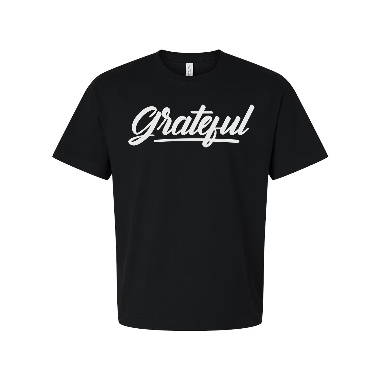Grateful Script Typography Unisex Short Sleeve Graphic Tee For Christians Everyday Wear