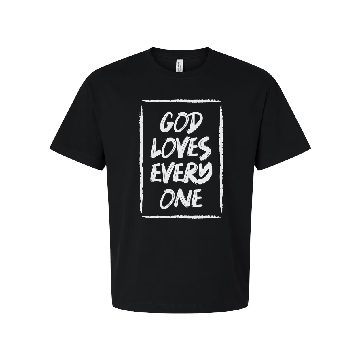 God Loves Everyone Graphic Tee For Christians Unisex Short Sleeve Shirt With Inspirational Message