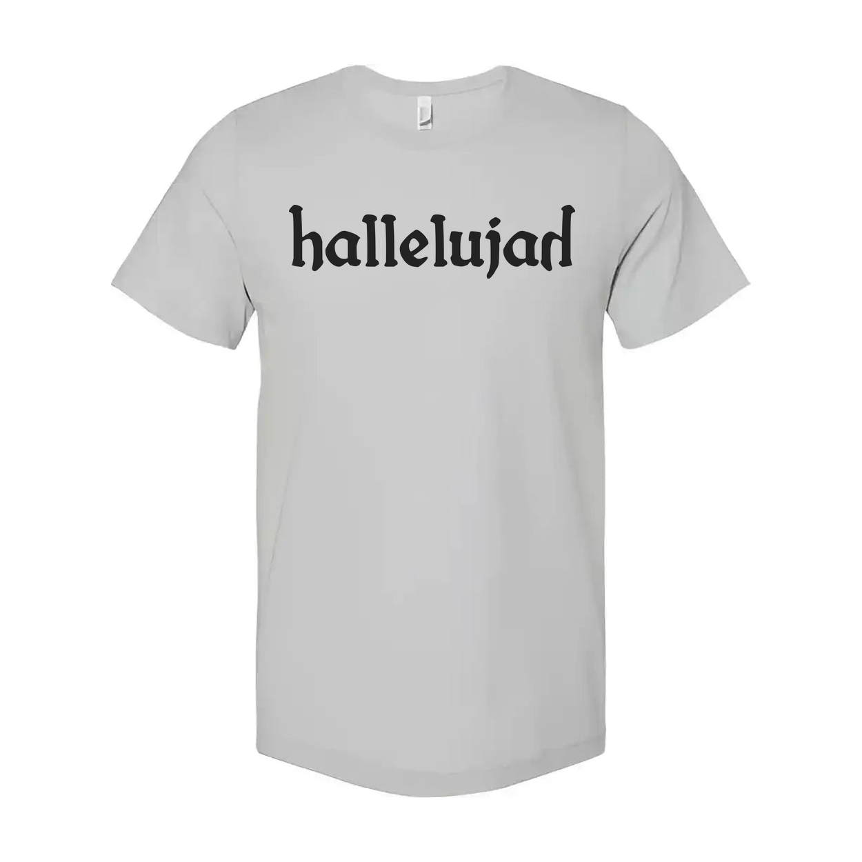 Hallelujah Christian Unisex T Shirt With Bold Script Print For Faith And Spiritual Wear