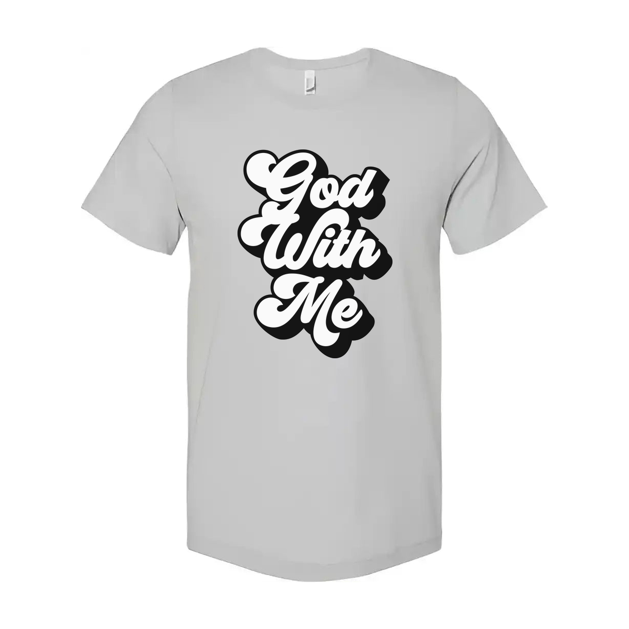 Christian Unisex T Shirt God With Me Graphic Print for Believers and Faithful Everyday Wear