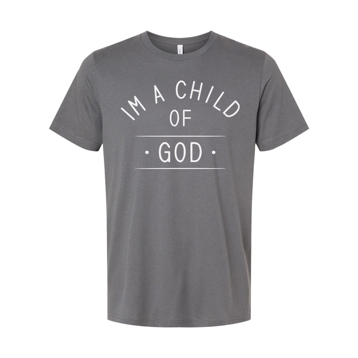 Unisex Christian T Shirt With I Am A Child Of God Arch Text Design Graphic Tee Soft Fabric