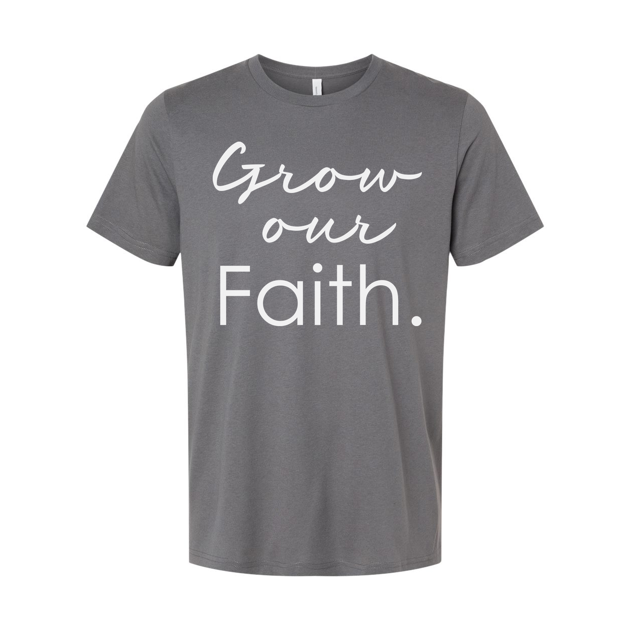 Grow Our Faith Christian Unisex T Shirt With Inspirational Scripture Message For Everyday Wear