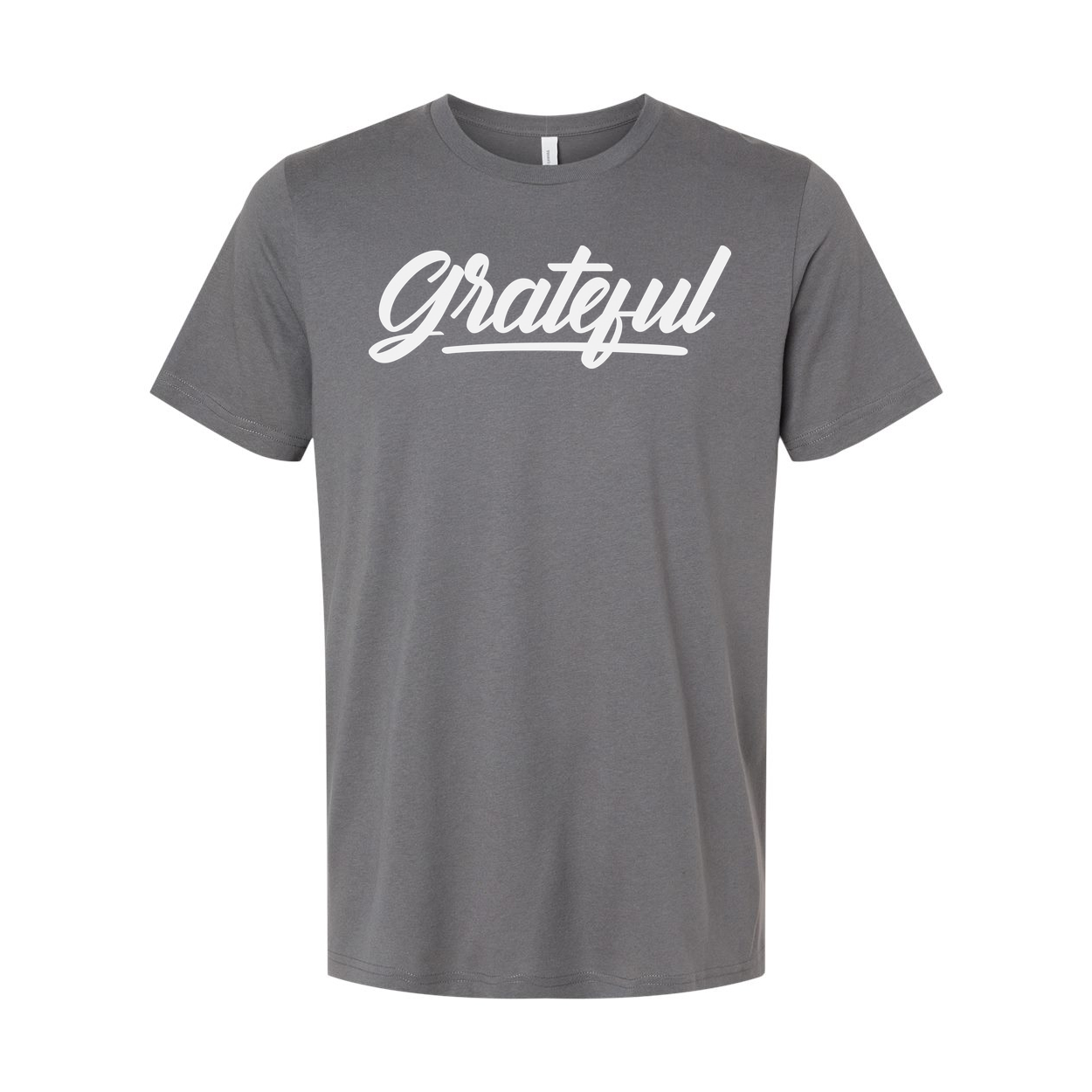 Grateful Script Typography Unisex Short Sleeve Graphic Tee For Christians Everyday Wear