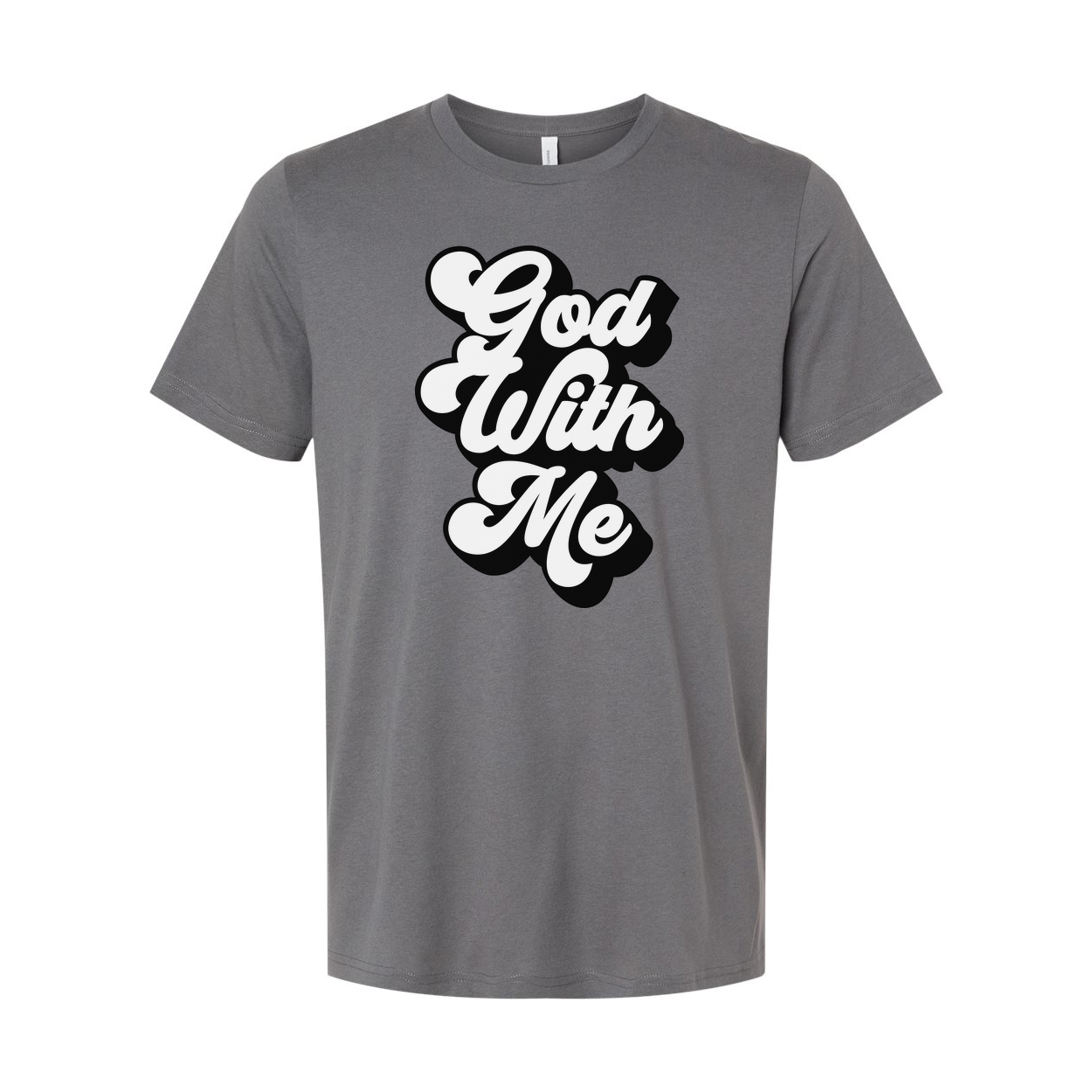 Christian Unisex T Shirt God With Me Graphic Print for Believers and Faithful Everyday Wear