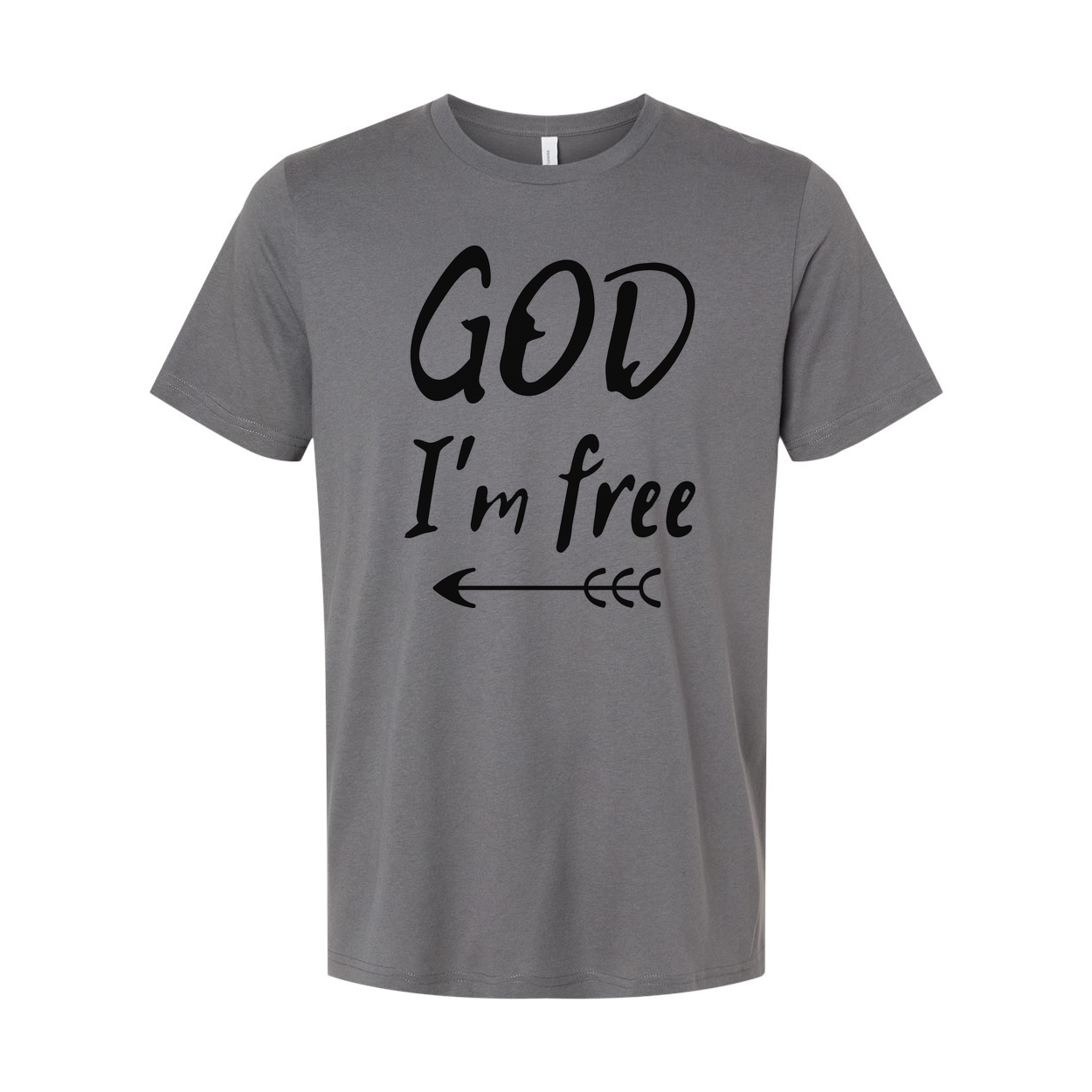 God I'm Free Christian Unisex T Shirt With Arrow Graphic Design For Believers And Gifts