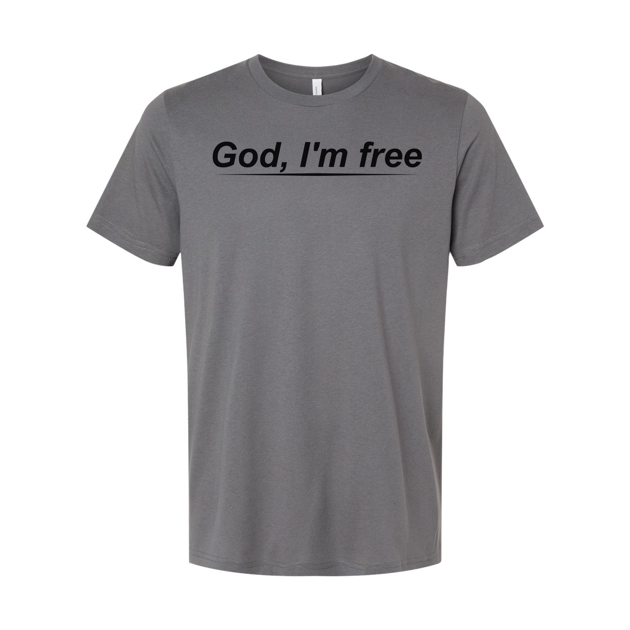 Christian Unisex Graphic T Shirt Featuring God, I'm Free Slogan For Everyday Wear Comfort Fit