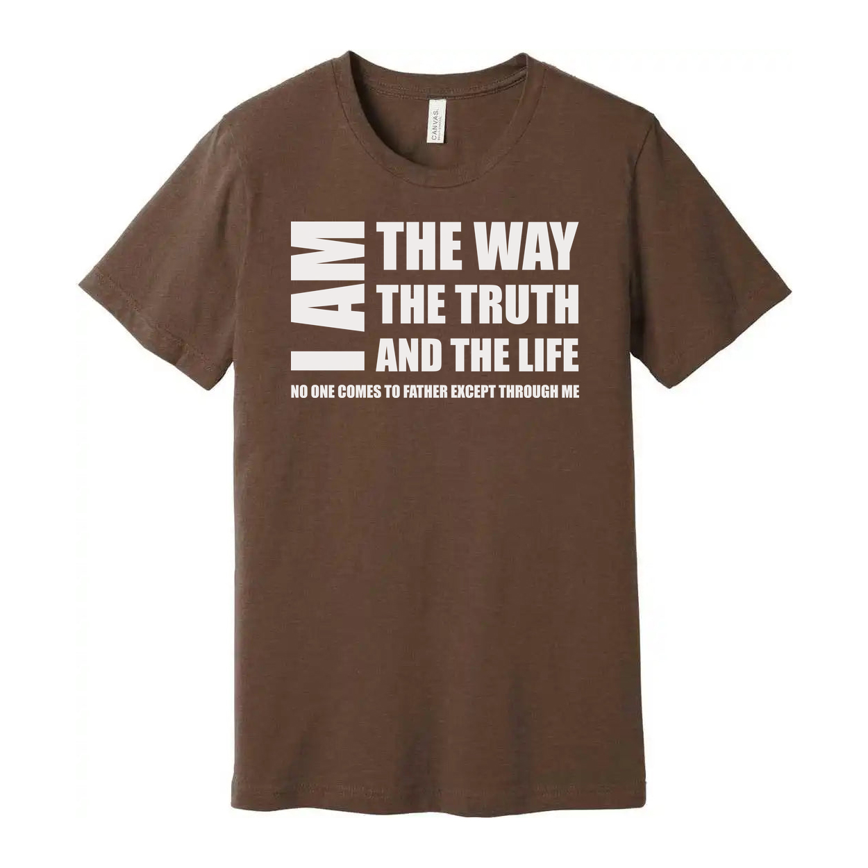 Christian Unisex T Shirt I Am The Way The Truth And The Life Graphic Tee Biblical Quote Tee For Men And Women
