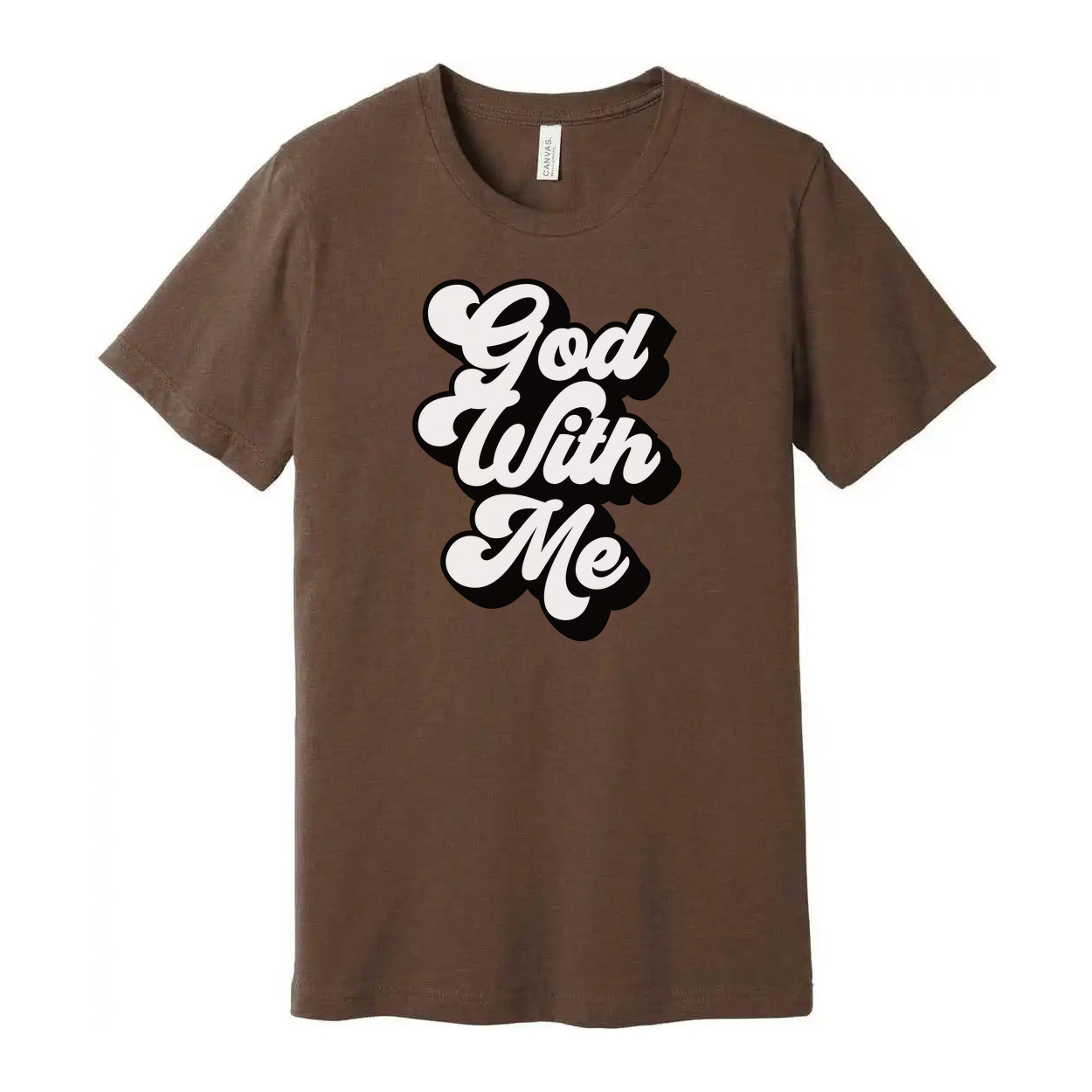 Christian Unisex T Shirt God With Me Graphic Print for Believers and Faithful Everyday Wear