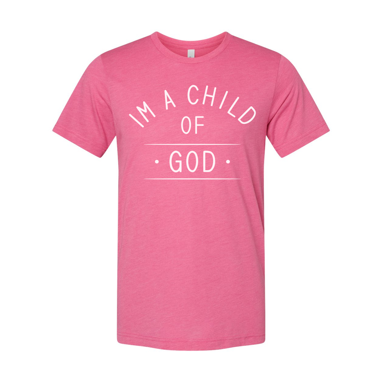 Unisex Christian T Shirt With I Am A Child Of God Arch Text Design Graphic Tee Soft Fabric