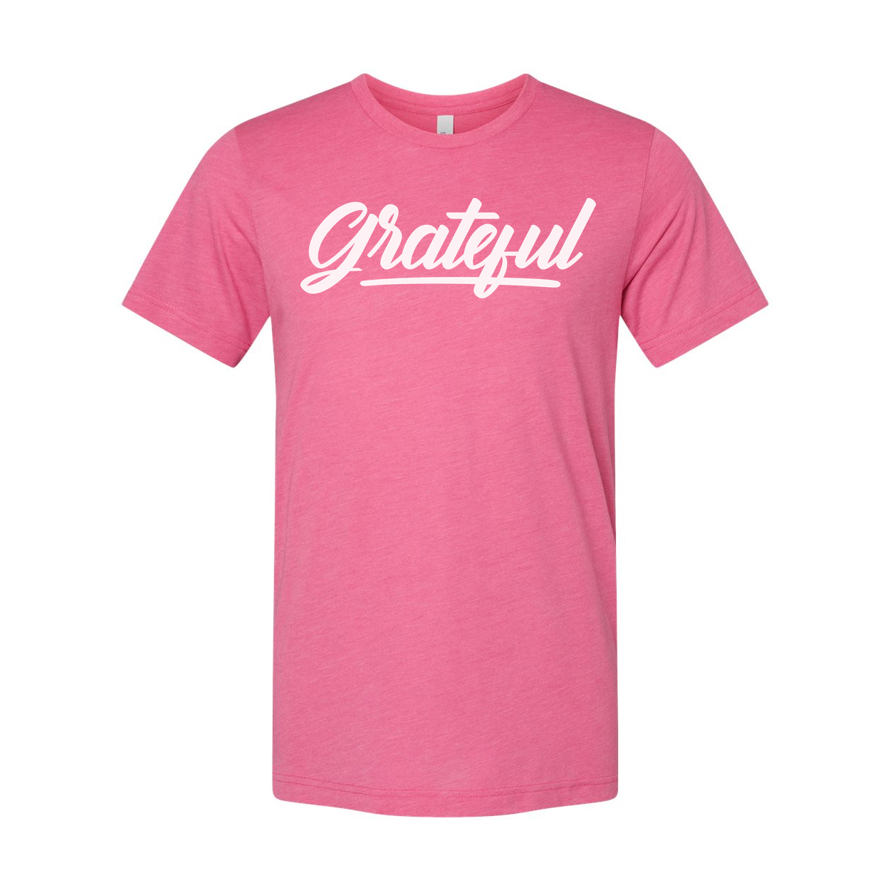 Grateful Script Typography Unisex Short Sleeve Graphic Tee For Christians Everyday Wear