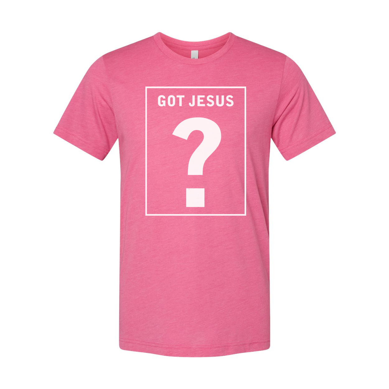 Christian Unisex Graphic T Shirt With Got Jesus Question Mark Box Design For Believers