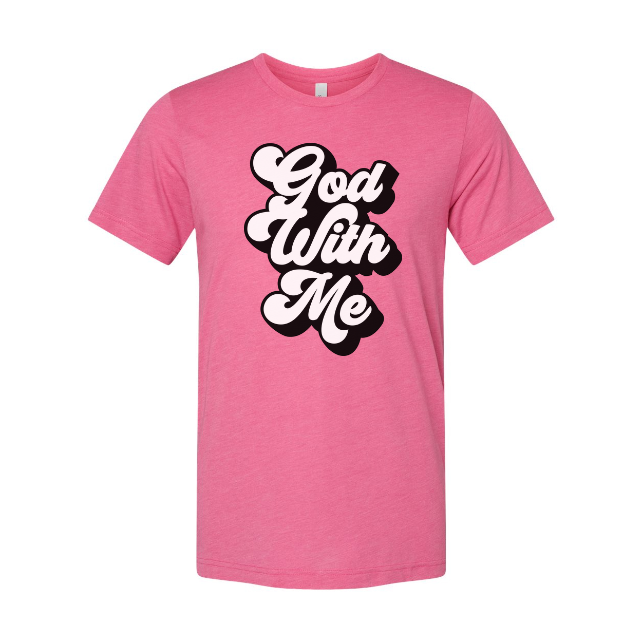 Christian Unisex T Shirt God With Me Graphic Print for Believers and Faithful Everyday Wear