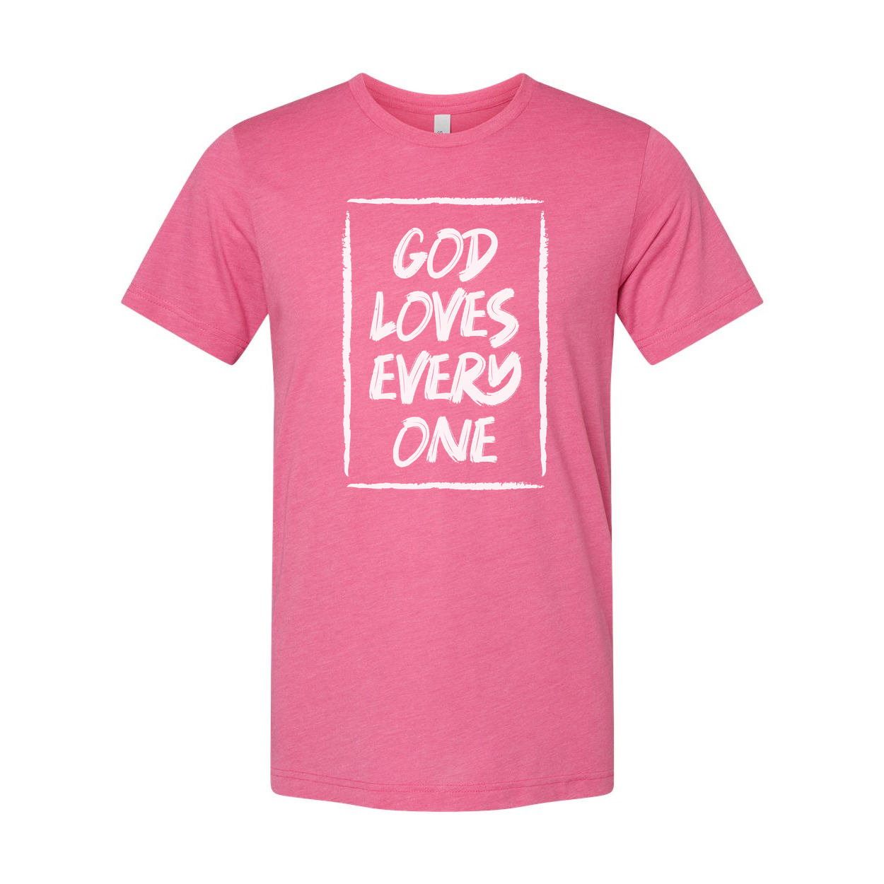 God Loves Everyone Graphic Tee For Christians Unisex Short Sleeve Shirt With Inspirational Message